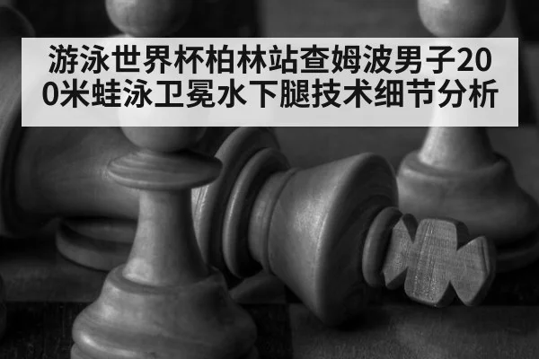 游泳世界杯柏林站查姆波男子200米蛙泳卫冕水下腿技术细节分析